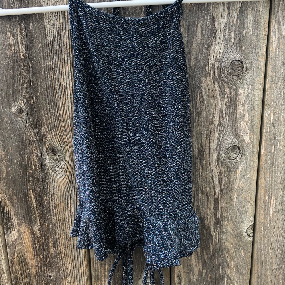 Sparkle crop open back top